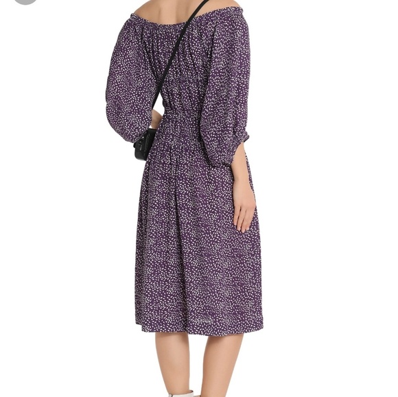 Sonia Rykiel Linen Crepe Off-Shoulder Dress - Picture 5 of 8